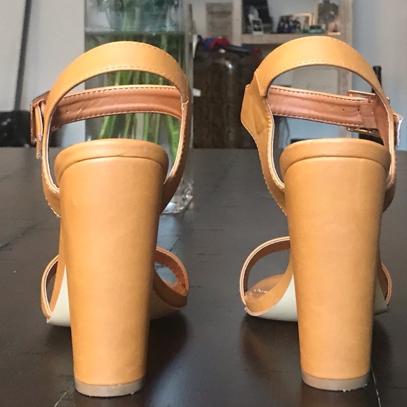 Chunky heel sandals with strap. 4 inch heel. - Picture 4 of 5